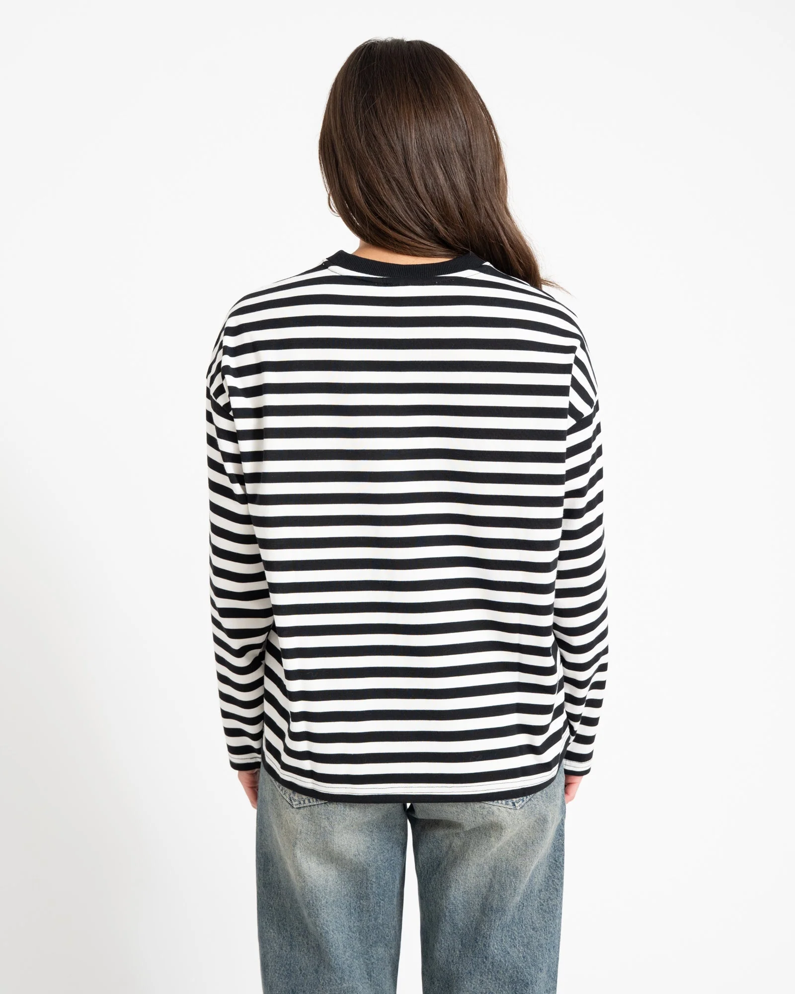 Ember Stripe Print Logo Shirt Black - Image 5