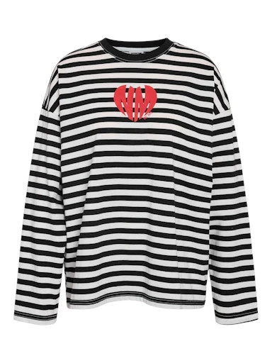 Ember Stripe Print Logo Shirt Black - Image 6