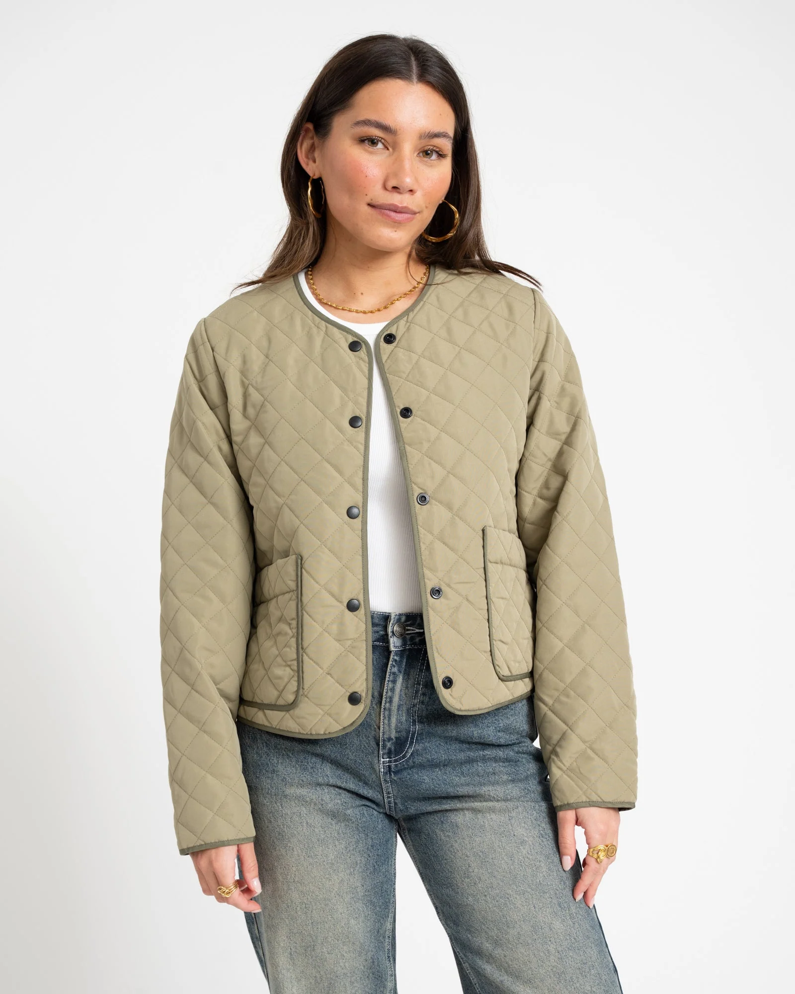 Harper Quilted Jacket Mermaid Kalamata