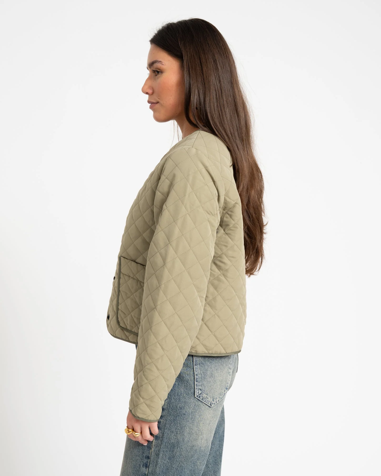 Harper Quilted Jacket Mermaid Kalamata - Image 3