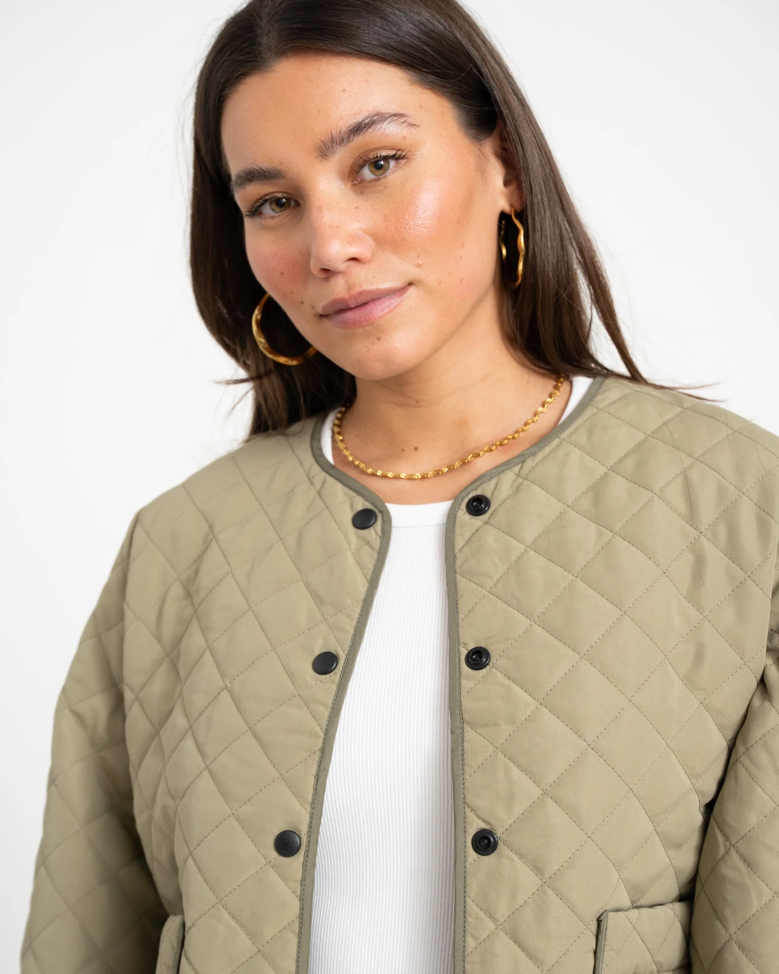 Harper Quilted Jacket Mermaid Kalamata - Image 5
