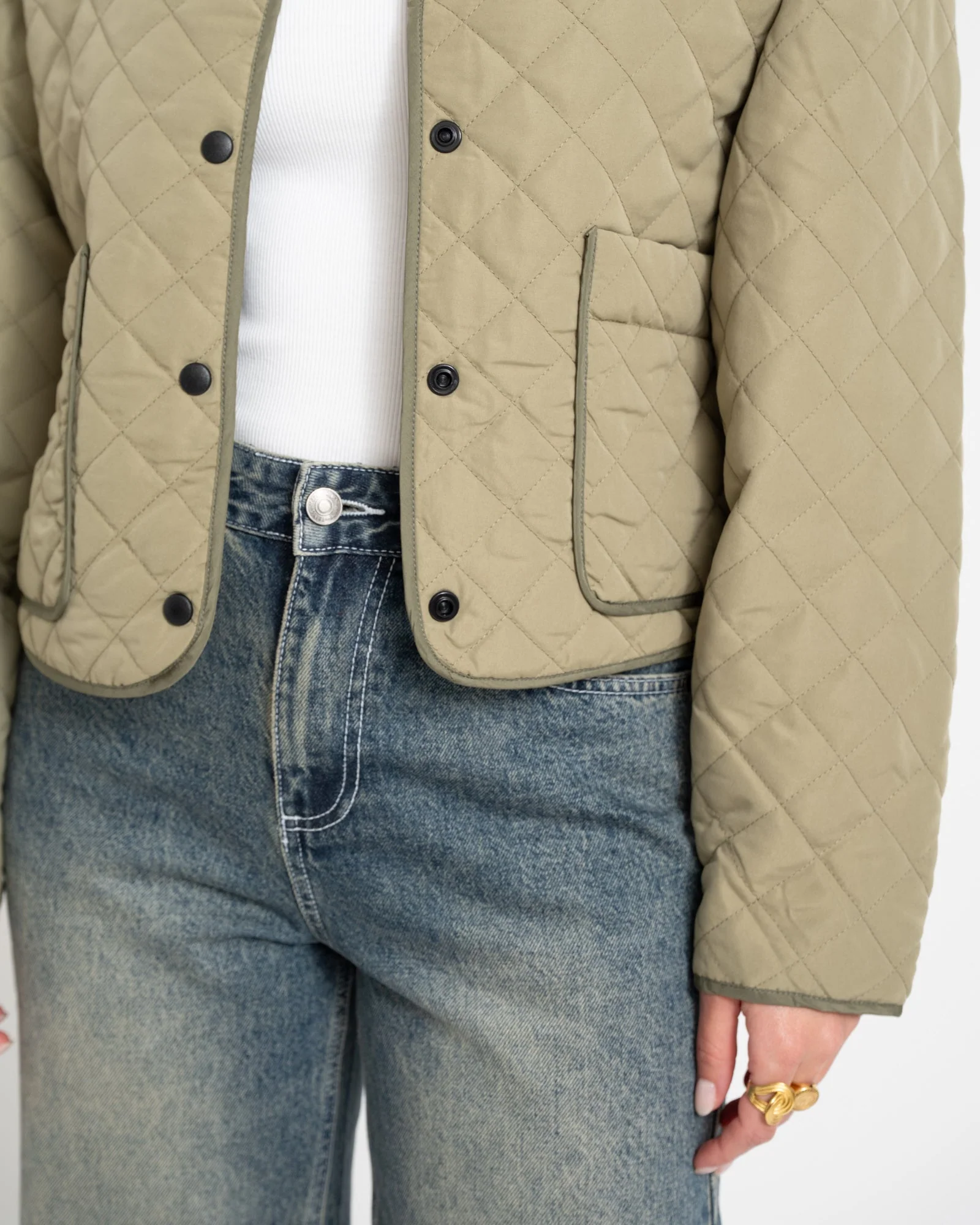 Harper Quilted Jacket Mermaid Kalamata - Image 6