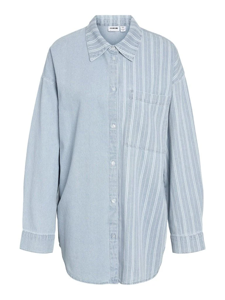Katri Oversized Shirt Medium Blue Denim - Image 7