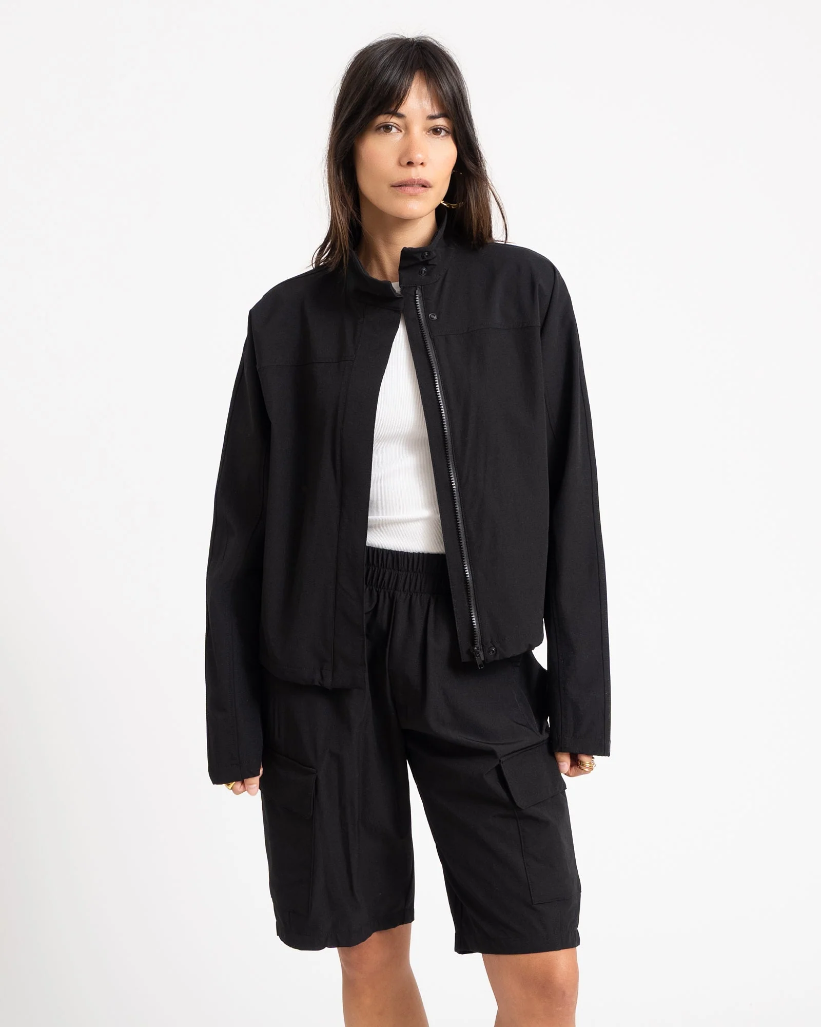 Kirby Highneck Zip Jacket Black - Image 4