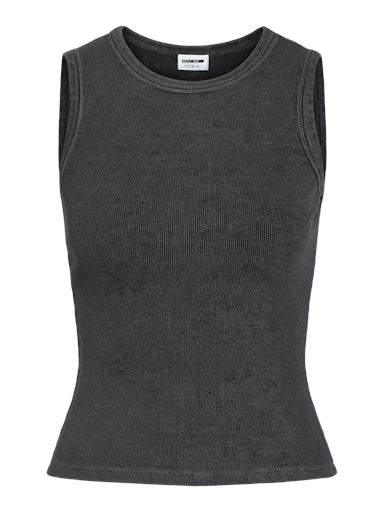 Maya Washed Tank Top Black - Image 5