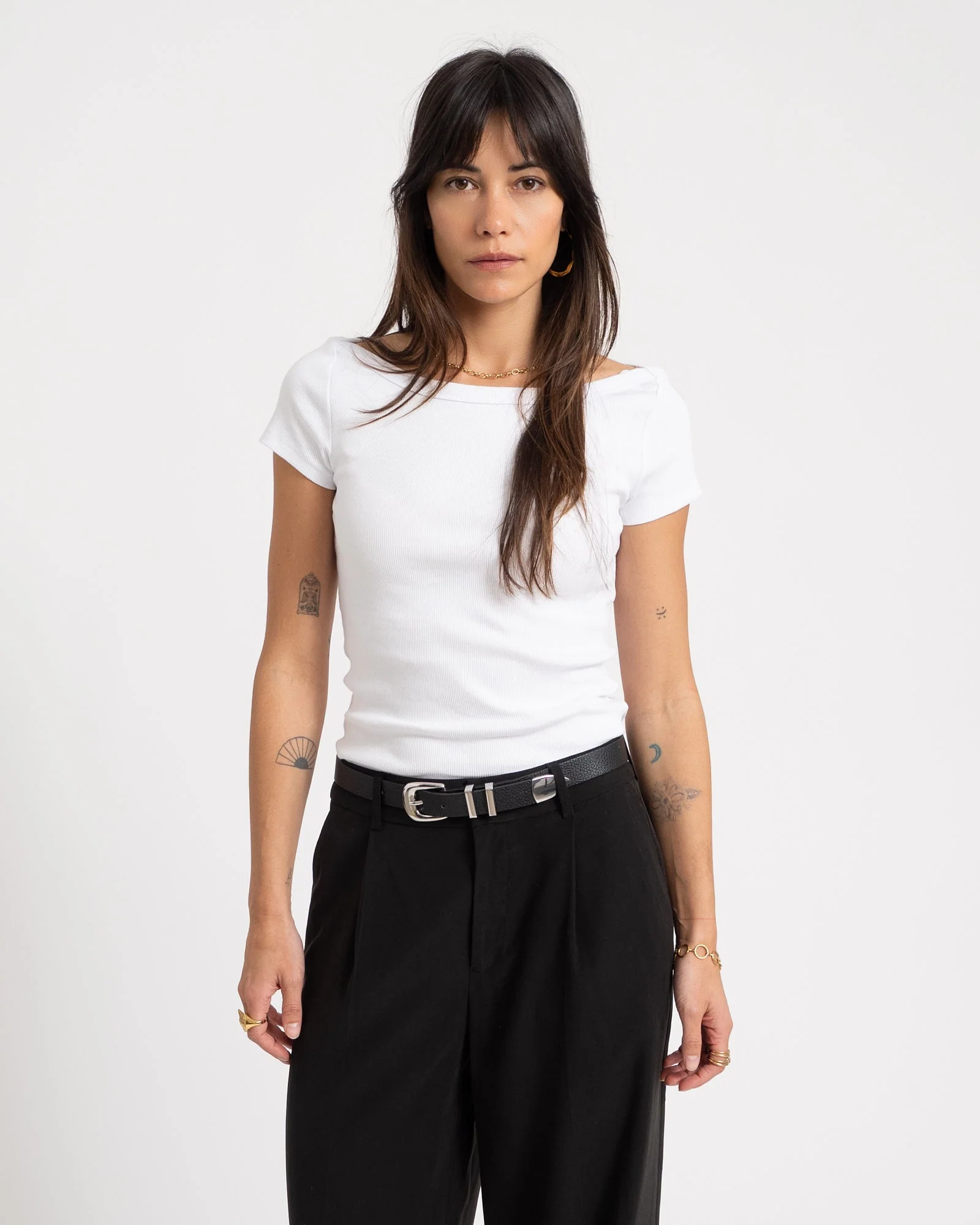 Maya Boatneck Top Bright White