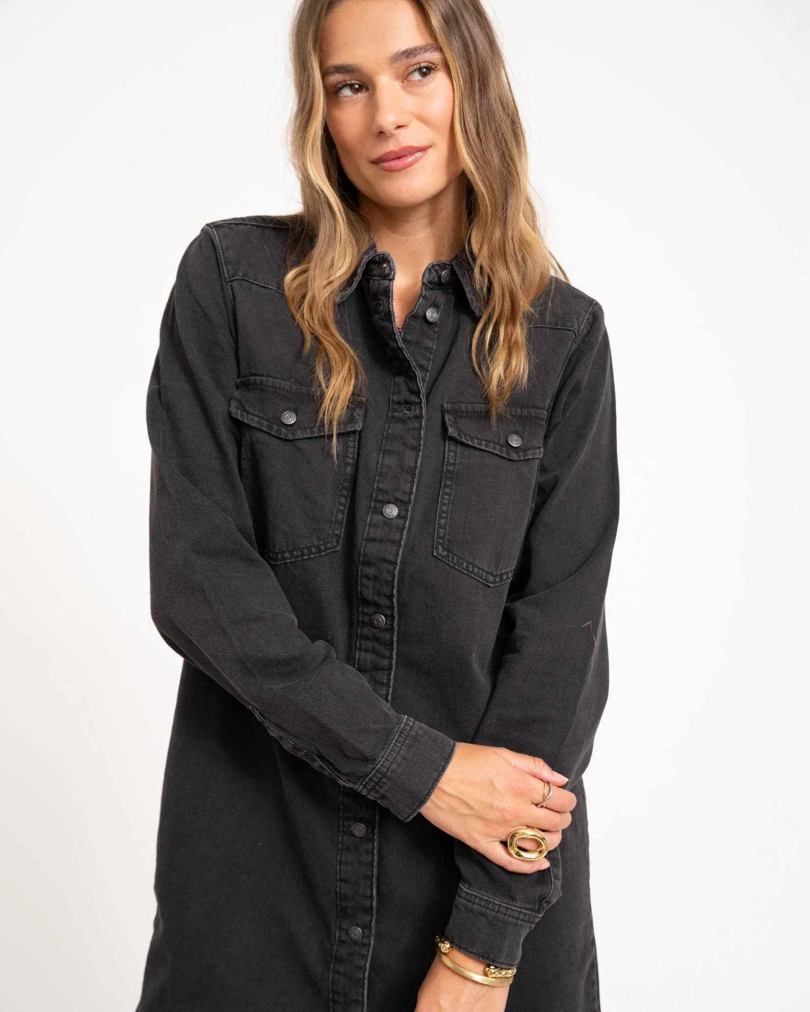 New Signe Denim Dress Black Denim - Image 3