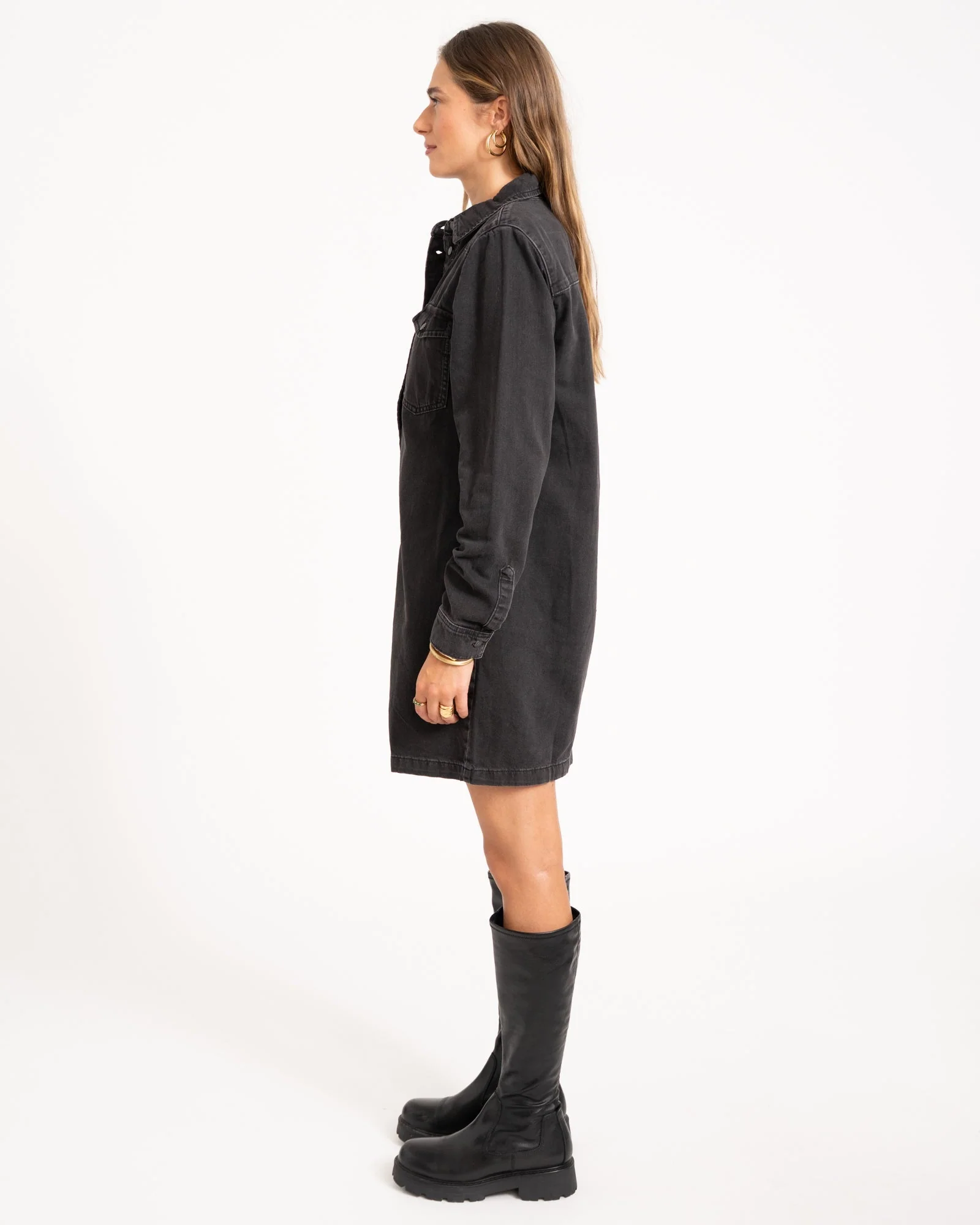 New Signe Denim Dress Black Denim - Image 5