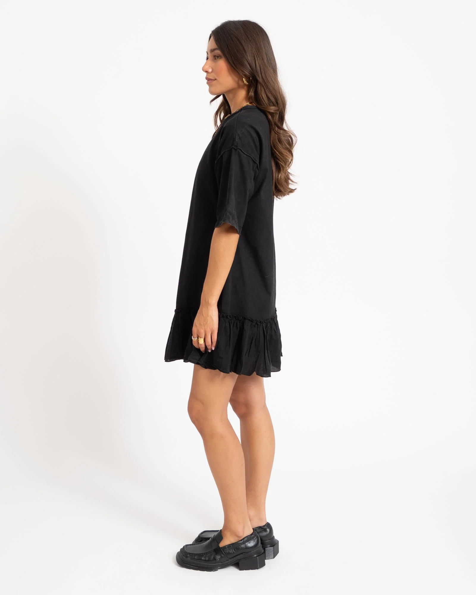 Sheila Short Dress Mix Zwart - Image 4
