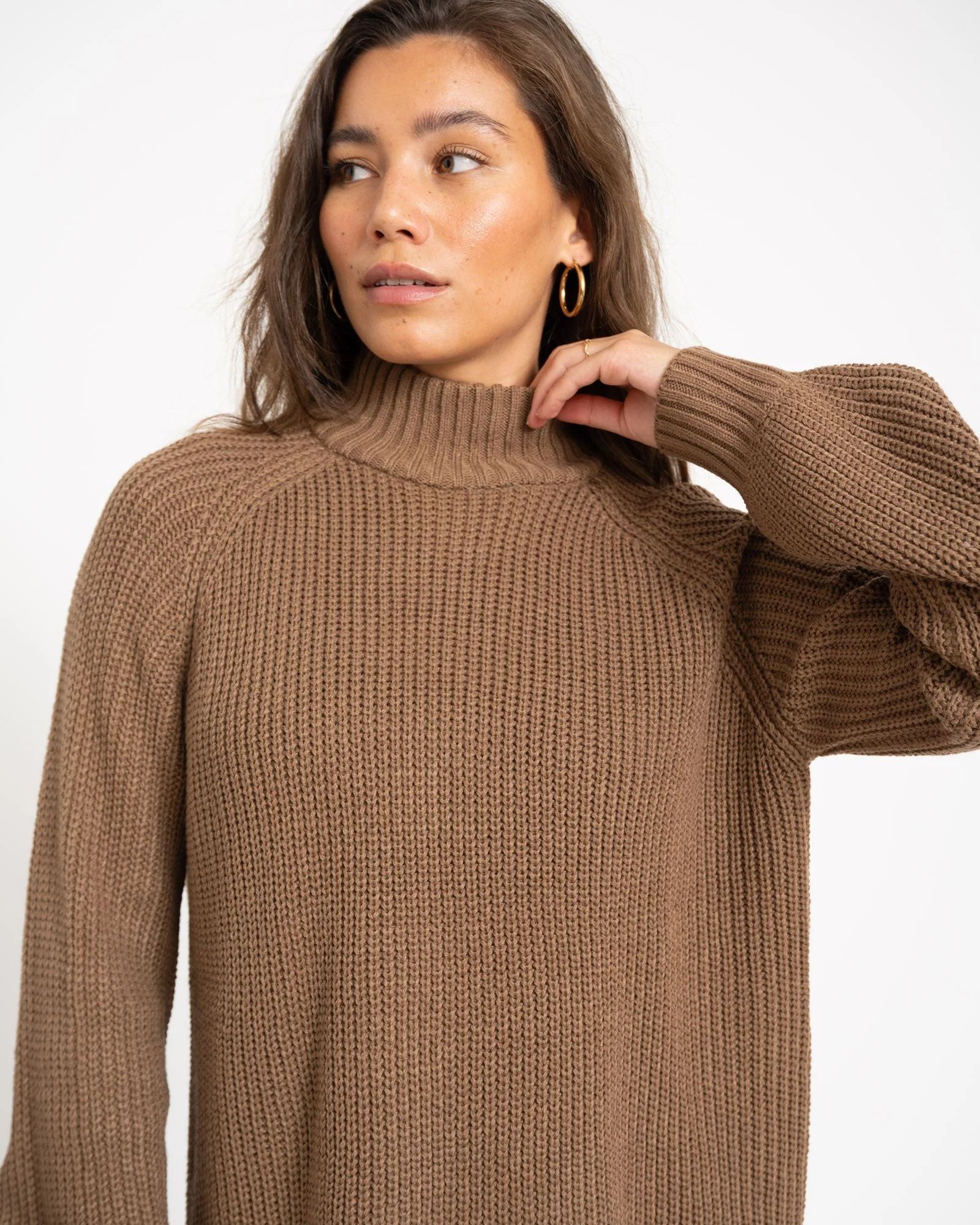 Timmy Knit Dress Brown - Image 3
