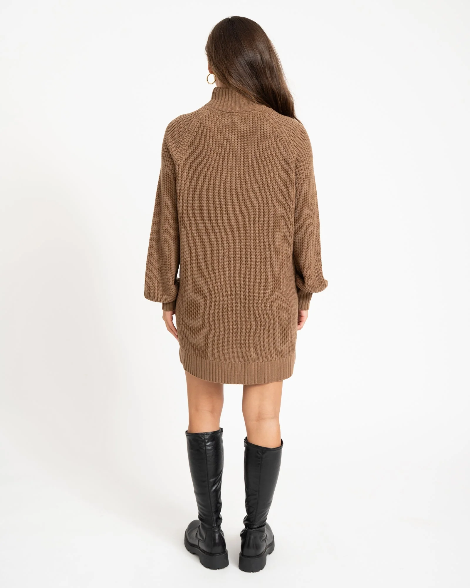 Timmy Knit Dress Brown - Image 5
