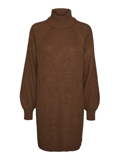 Timmy Knit Dress Brown - Image 6