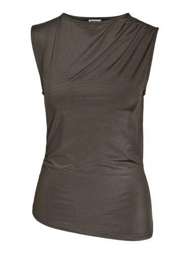 Vikka Gathering Top Chocolate Brown - Image 8