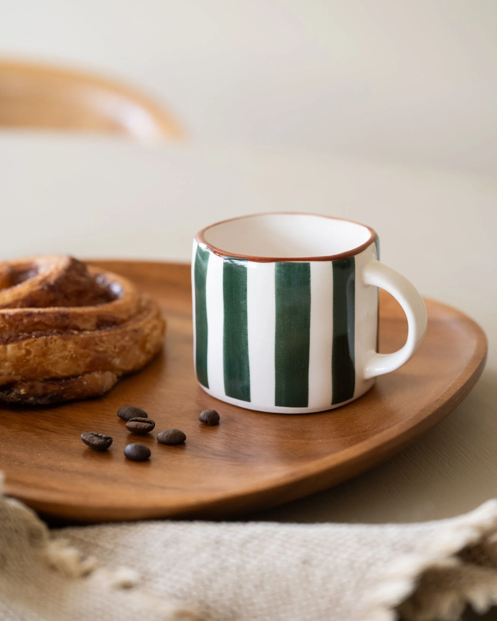 Espresso Mug Mykonos Green Stripe - Image 4