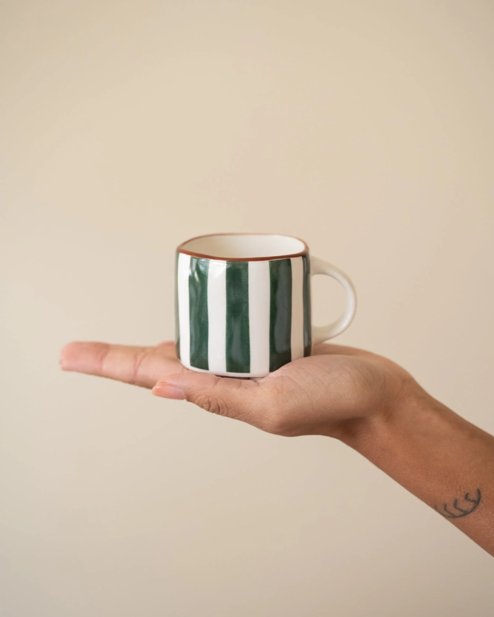 Espresso Mug Mykonos Green Stripe - Image 7
