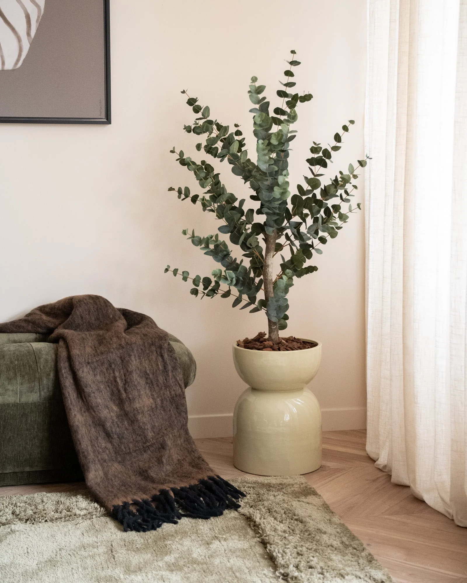 Large Planter Mimea Enamel Green