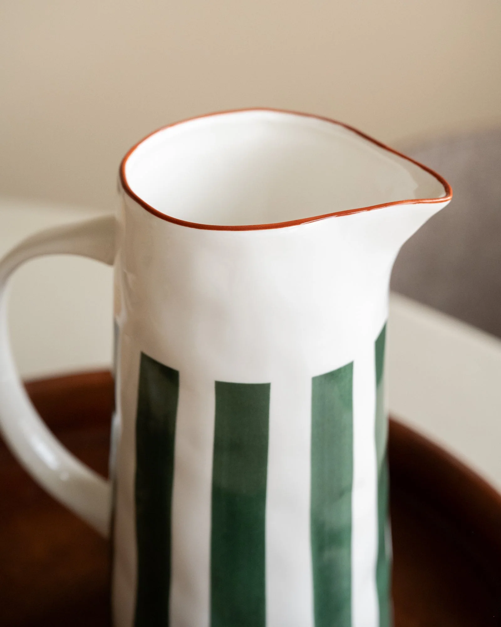 Jug Mykonos Green Stripe - Image 3