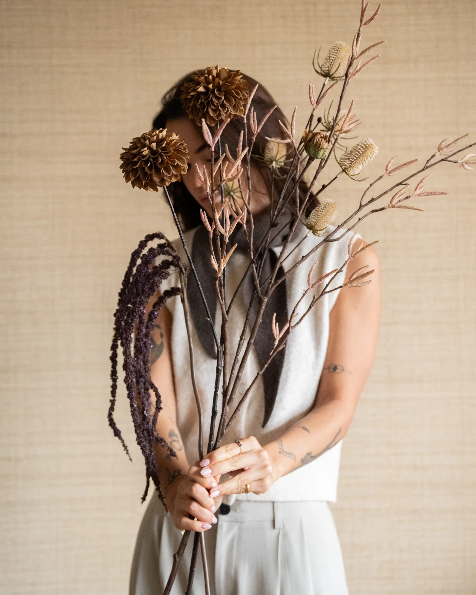 Kunstbloemen Thistle Beige - Image 8