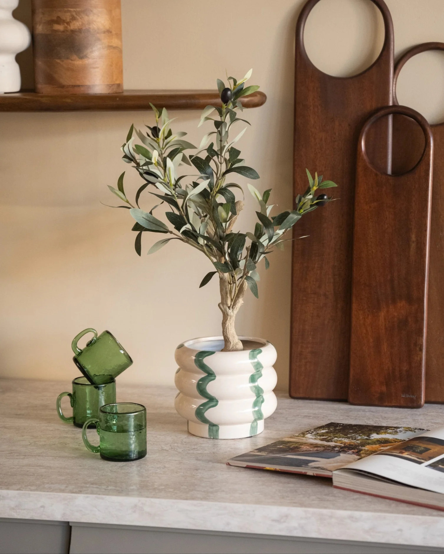 Faux Olive Tree With Pot