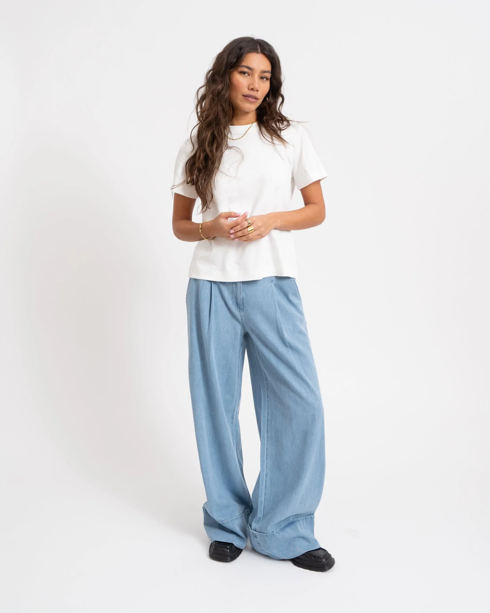 Rouge Francie Mae Trouser Light Blue Denim