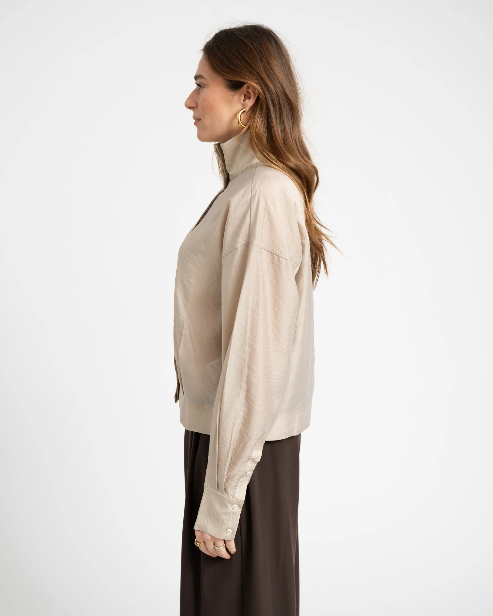 Rouge Stina High Neck Shirt Feather Gray - Image 4