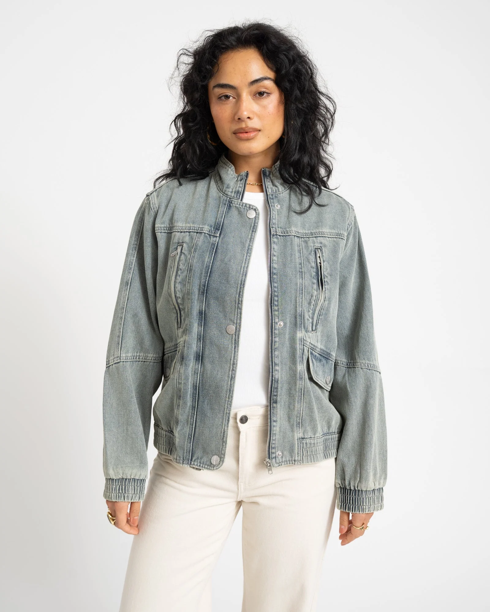 Rouge vivian Denim Jacket Light Blue - Image 5