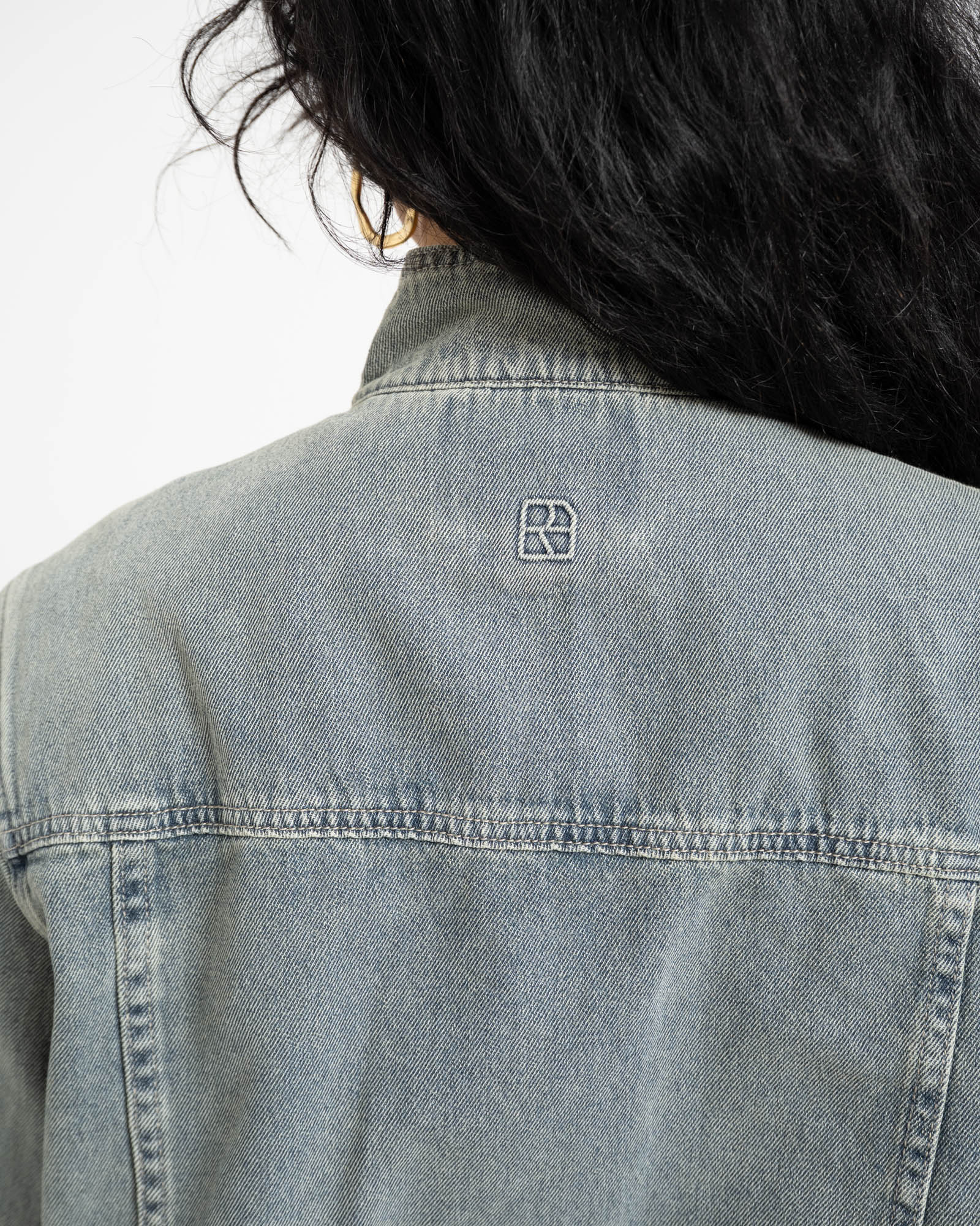 Rouge vivian Denim Jacket Light Blue - Image 9