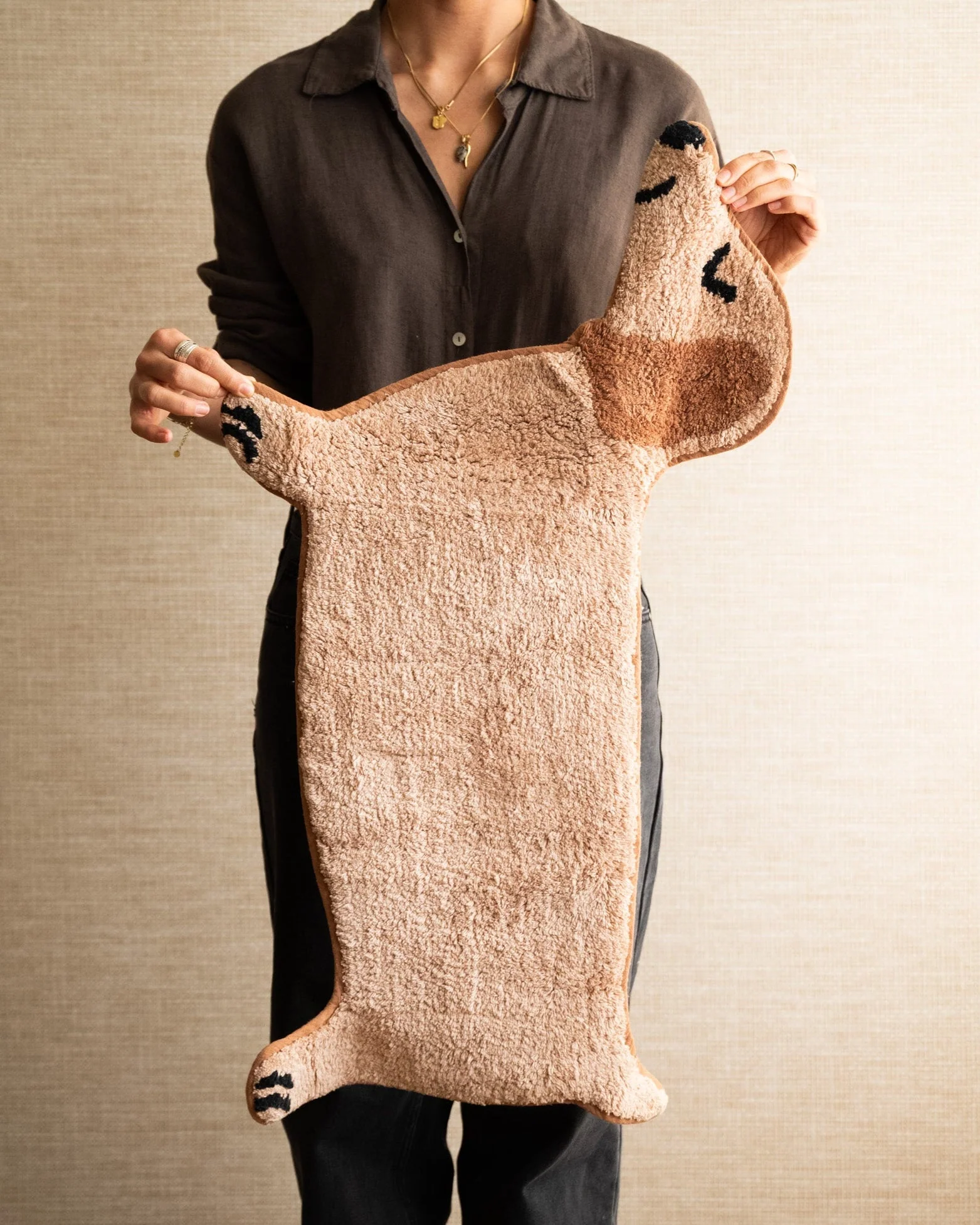 Bath Mat Sausage Dog Light Brown - Image 3