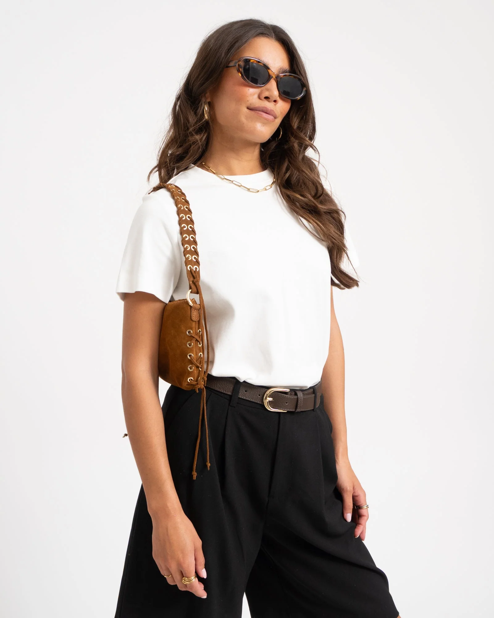 Bag Verony Suede Cognac