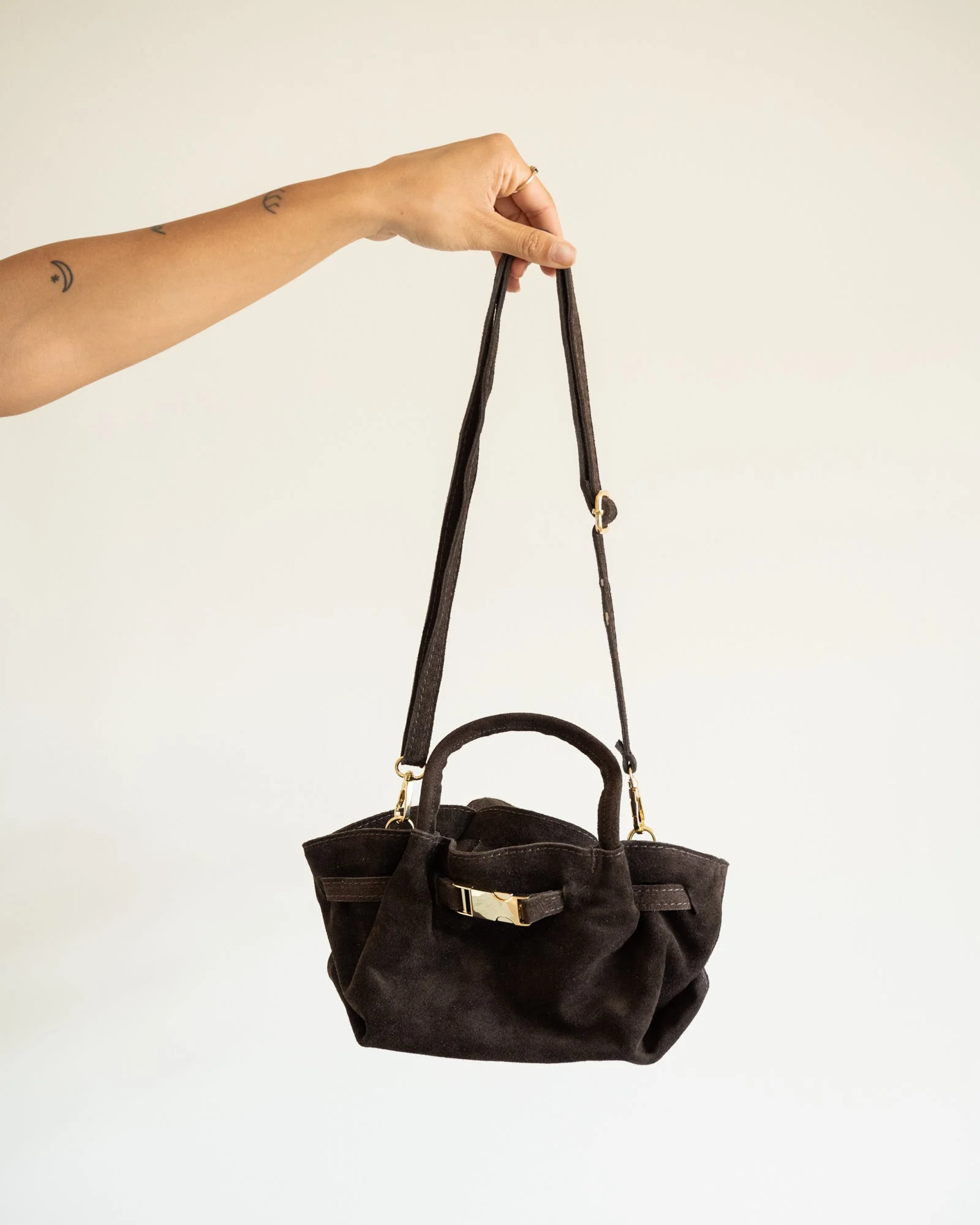 Leonie Belted Slouchy Bag Brown - Image 4