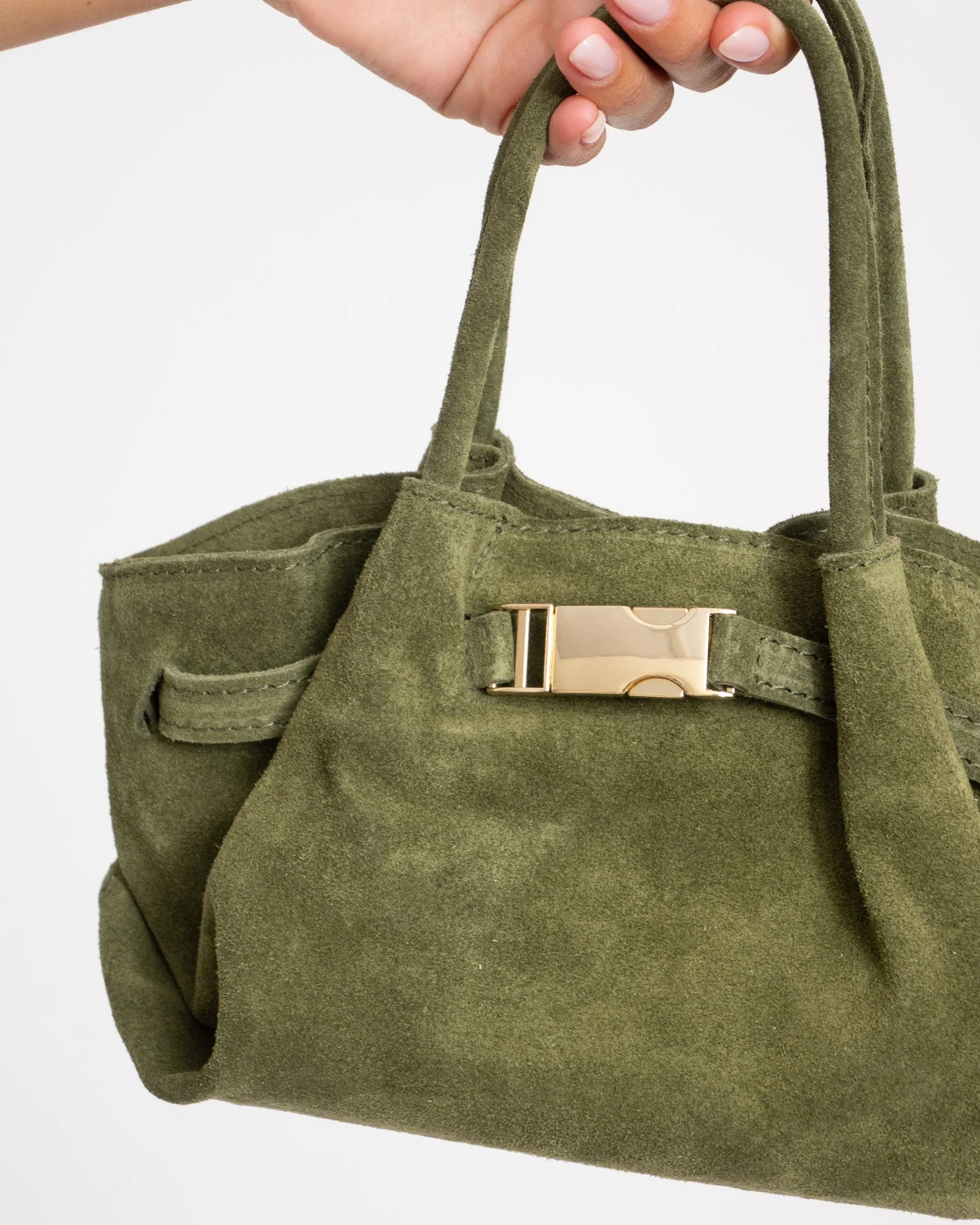 Leonie Belted Slouchy Bag Groen - Image 3