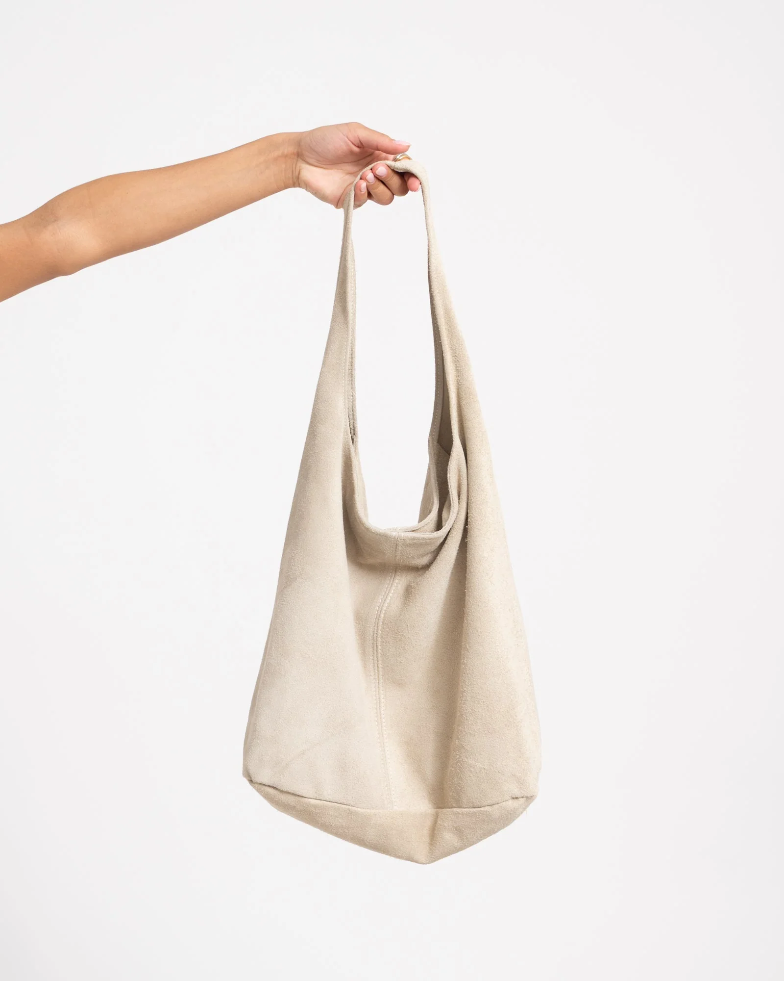 Loreen Suede Bag Ecru - Image 4