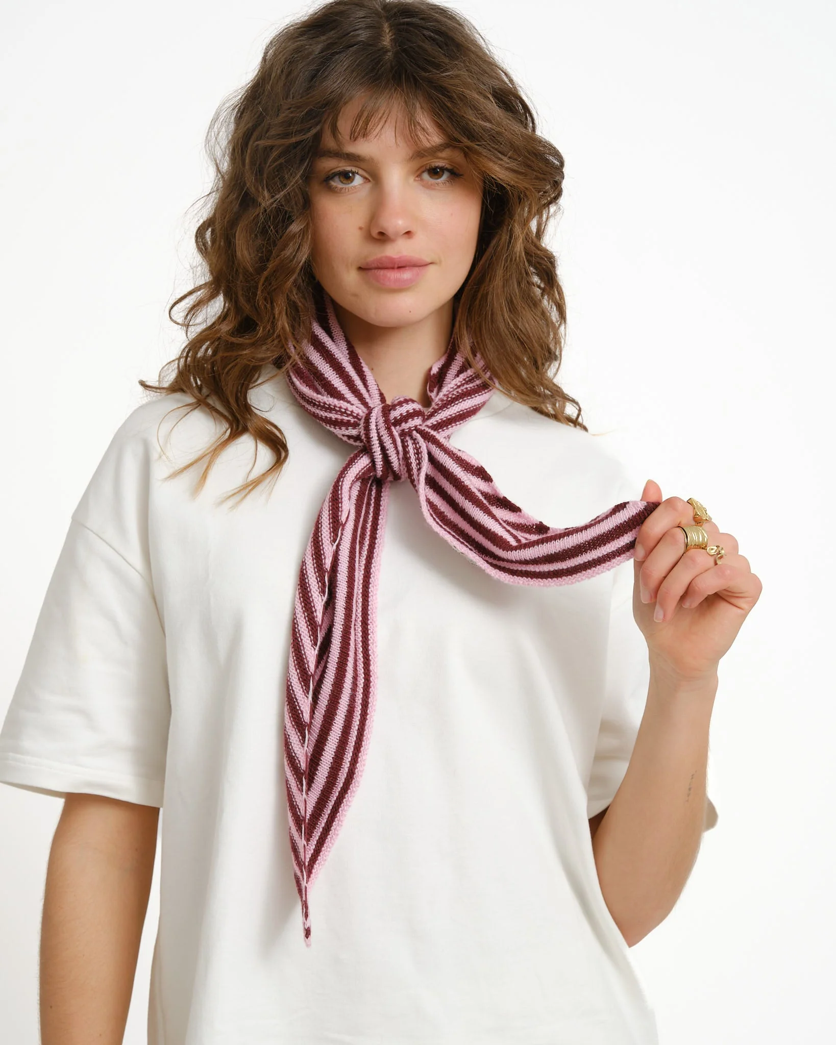 Sjaal Kaia Stripe Bordeaux
