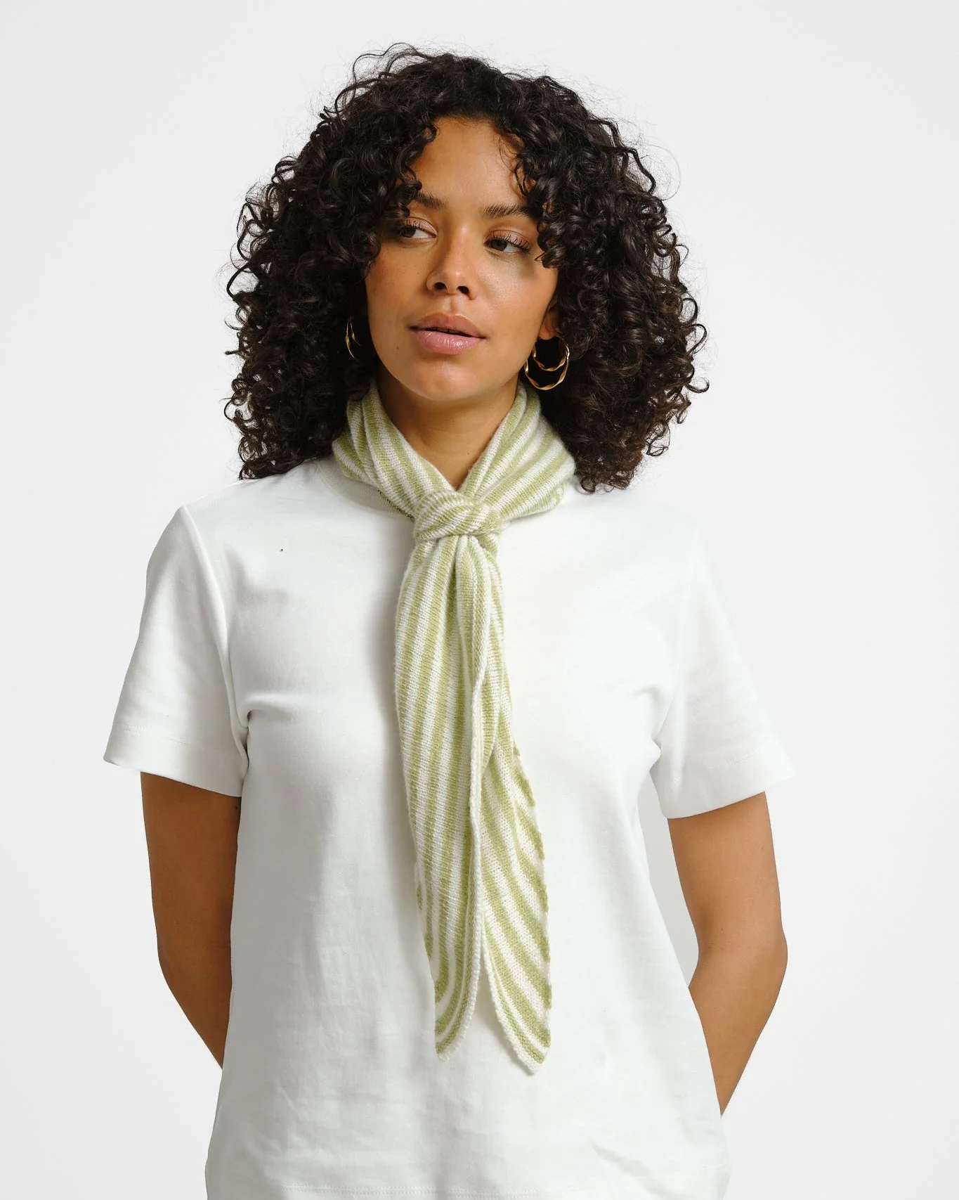 Sjaal Kaia Stripe Lichtgroen