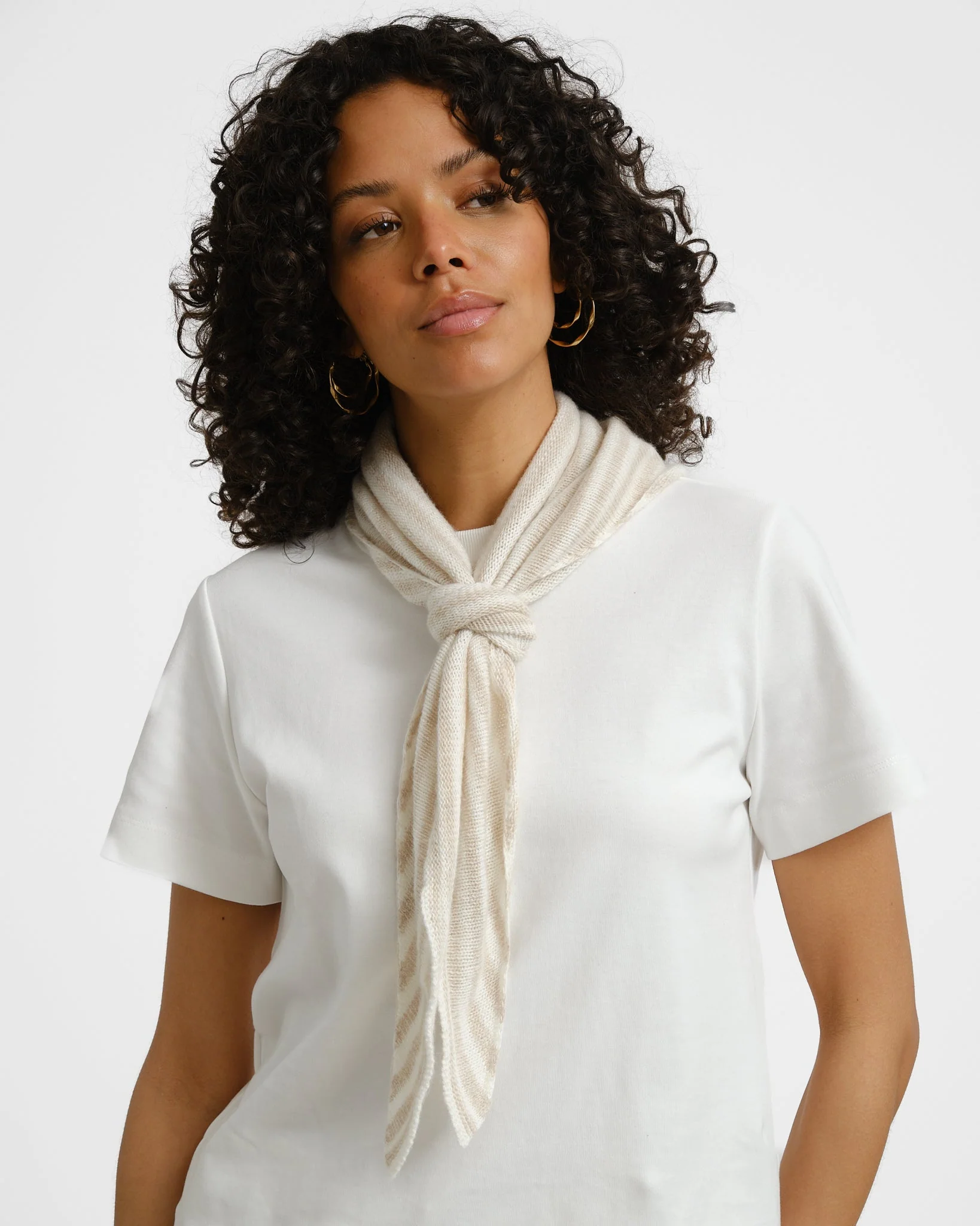 Sjaal Kaia Stripe Zand