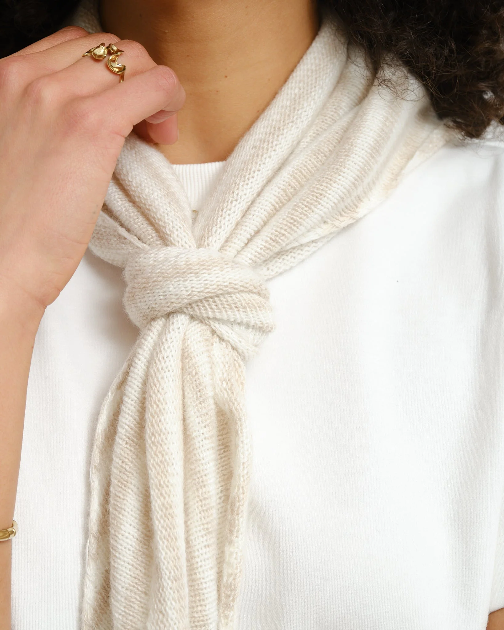 Sjaal Kaia Stripe Zand - Image 2