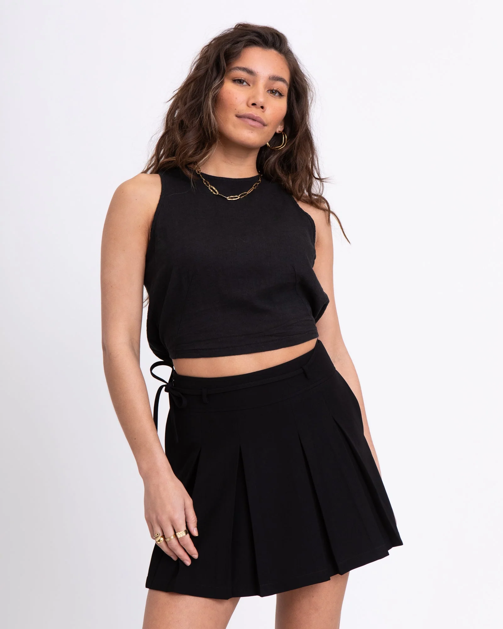 TILTIL  Ai-vi Linen Top Black - Image 2