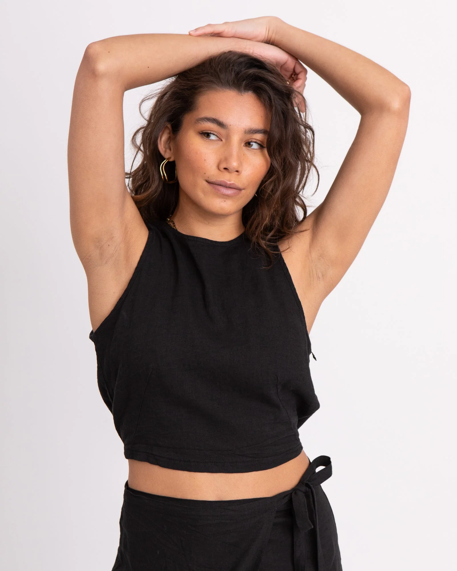 TILTIL  Ai-vi Linen Top Black - Image 4