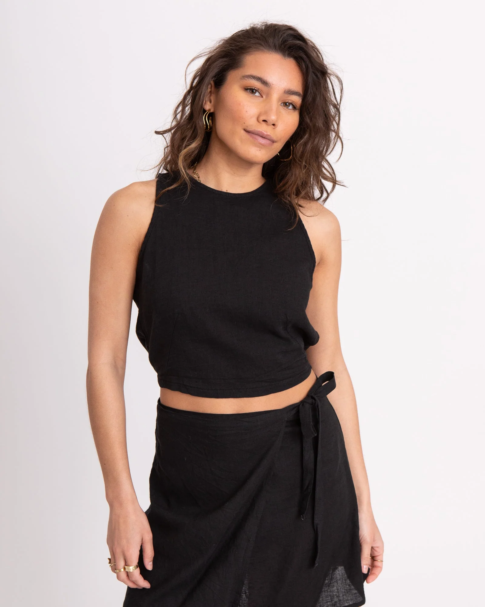 TILTIL  Ai-vi Linen Top Black - Image 5