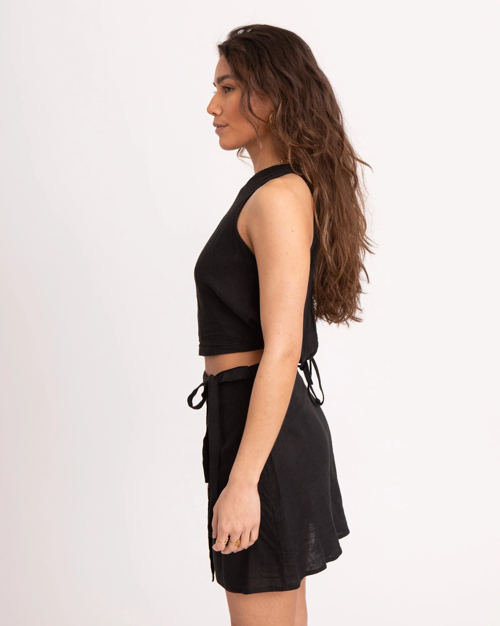 TILTIL  Ai-vi Linen Top Black - Image 7