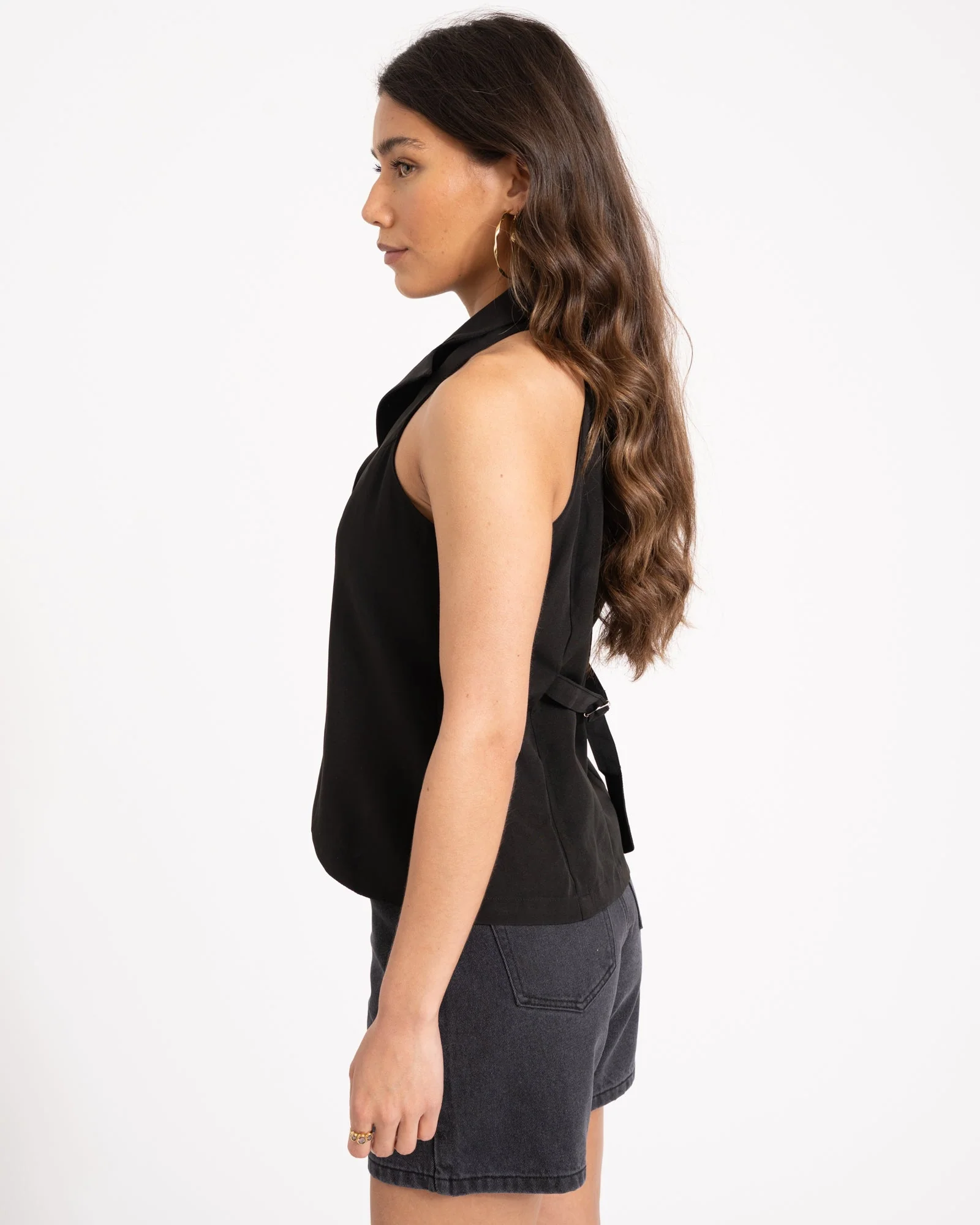 TILTIL Annabel Gilet Top Black - Image 5