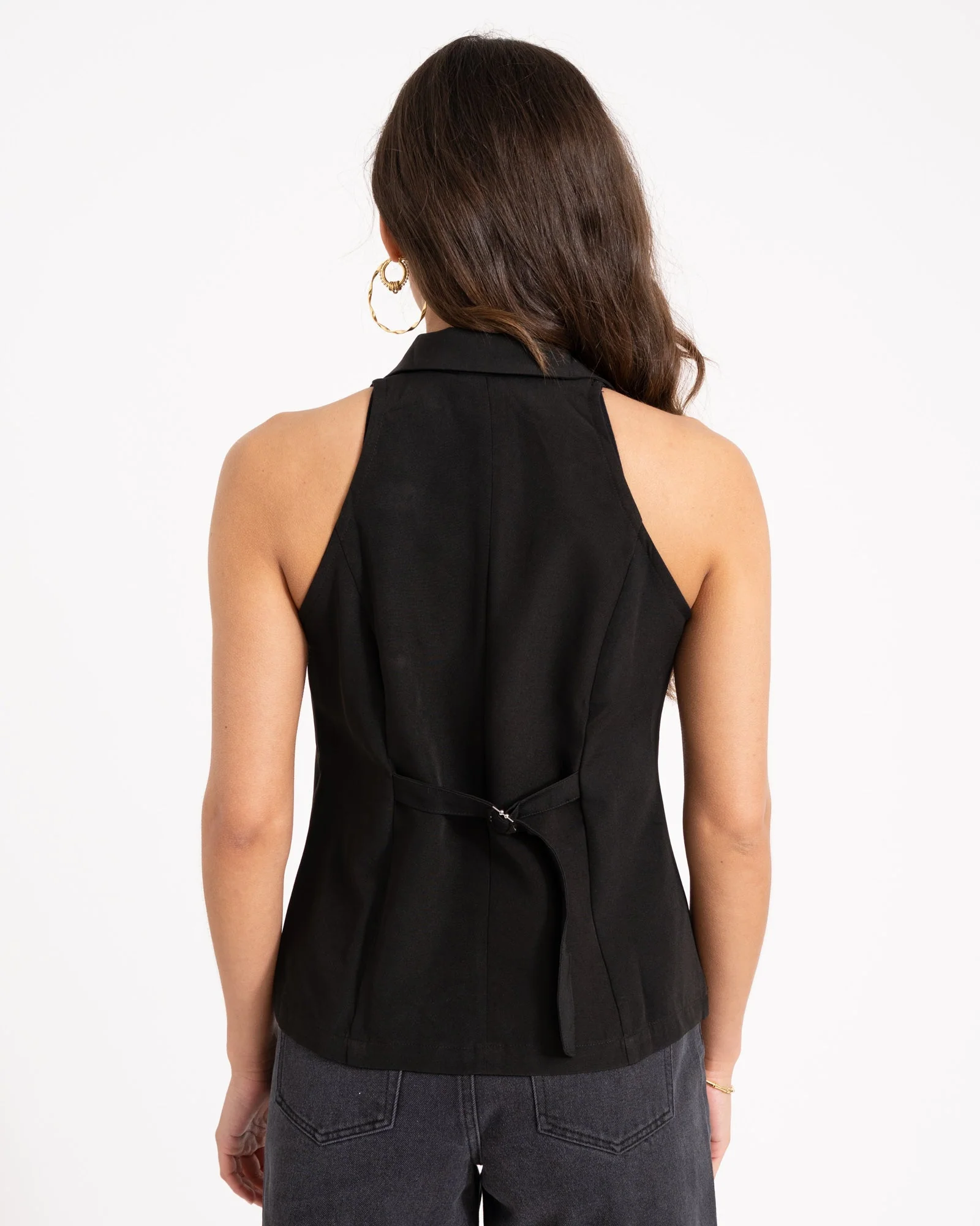 TILTIL Annabel Gilet Top Black - Image 6