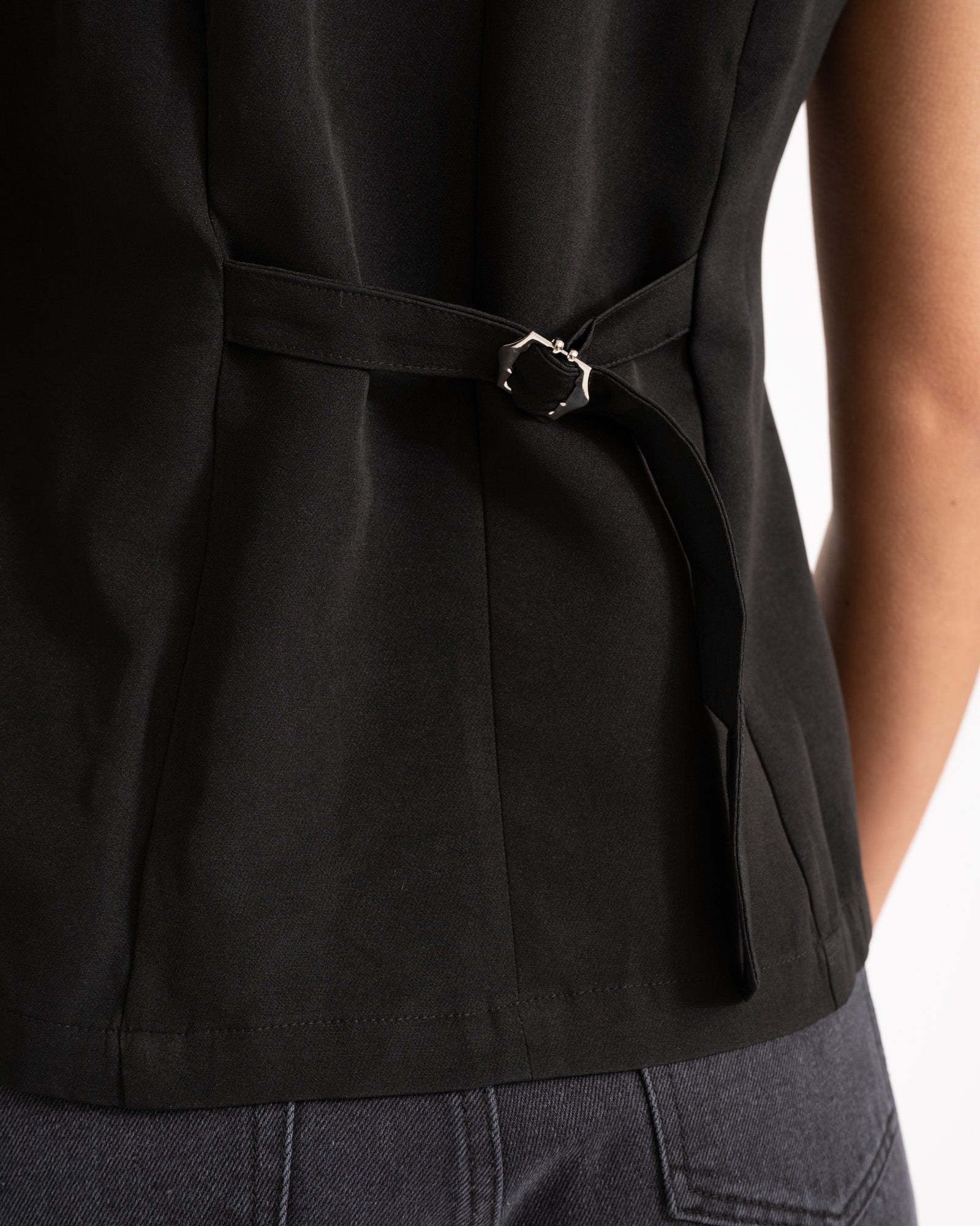 TILTIL Annabel Gilet Top Black - Image 7
