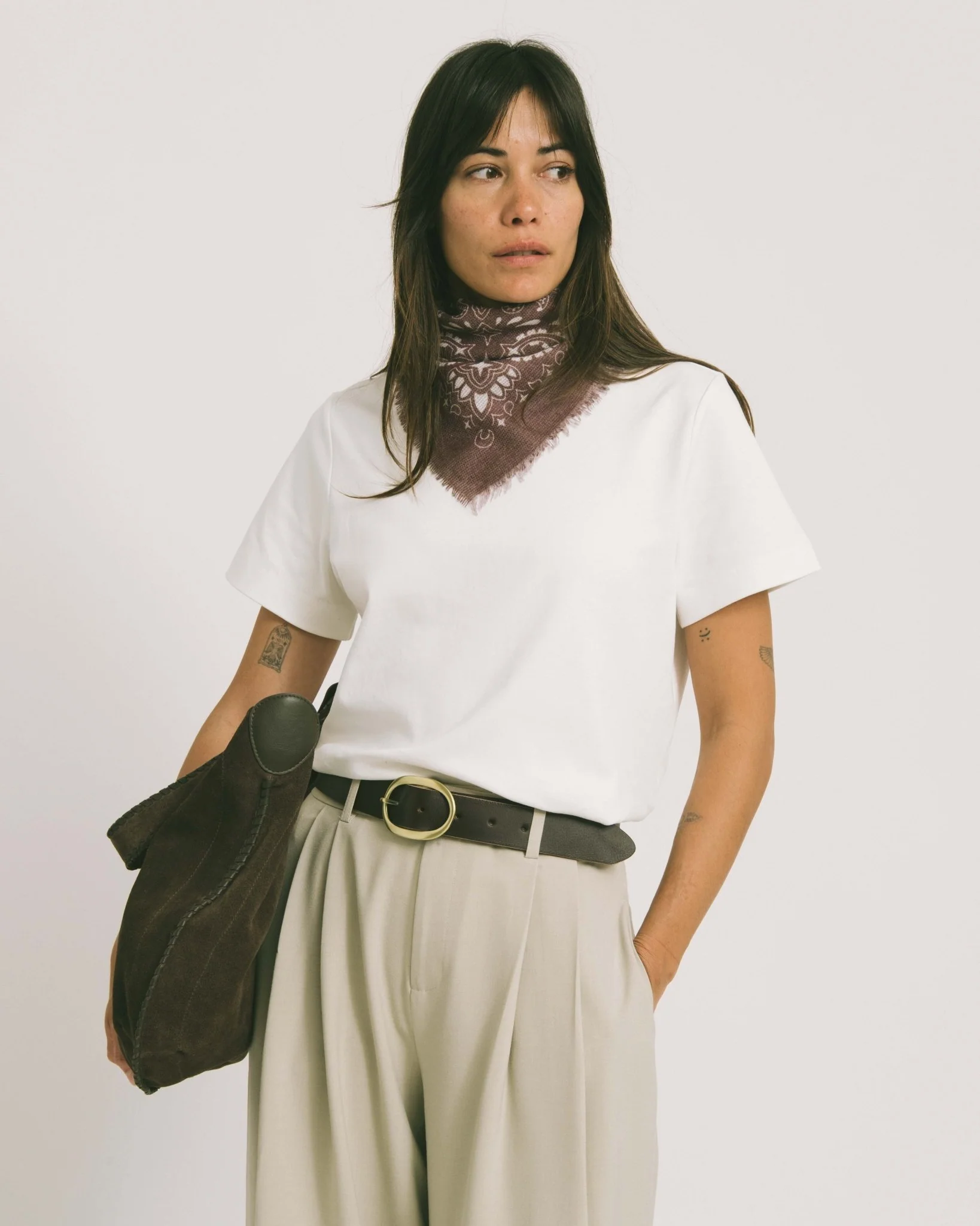 TILTIL Bag Braided Brown Suede Brown - Image 2