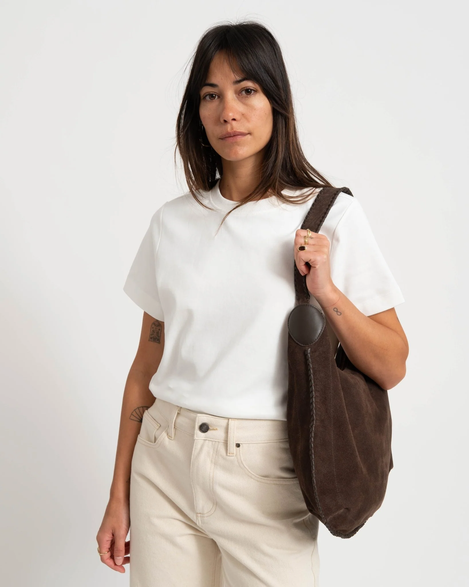 TILTIL Bag Braided Brown Suede Brown - Image 3