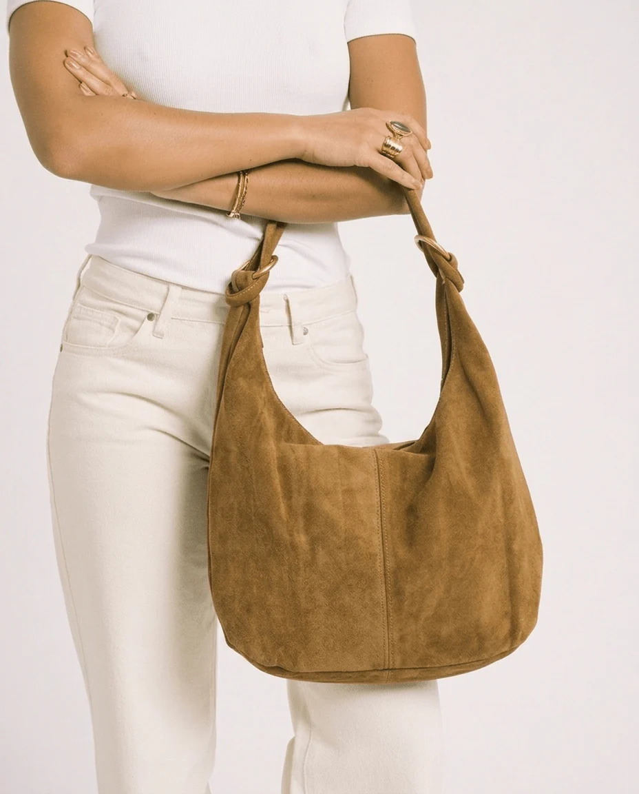 TILTIL Bag Suez Suede Camel - Image 2