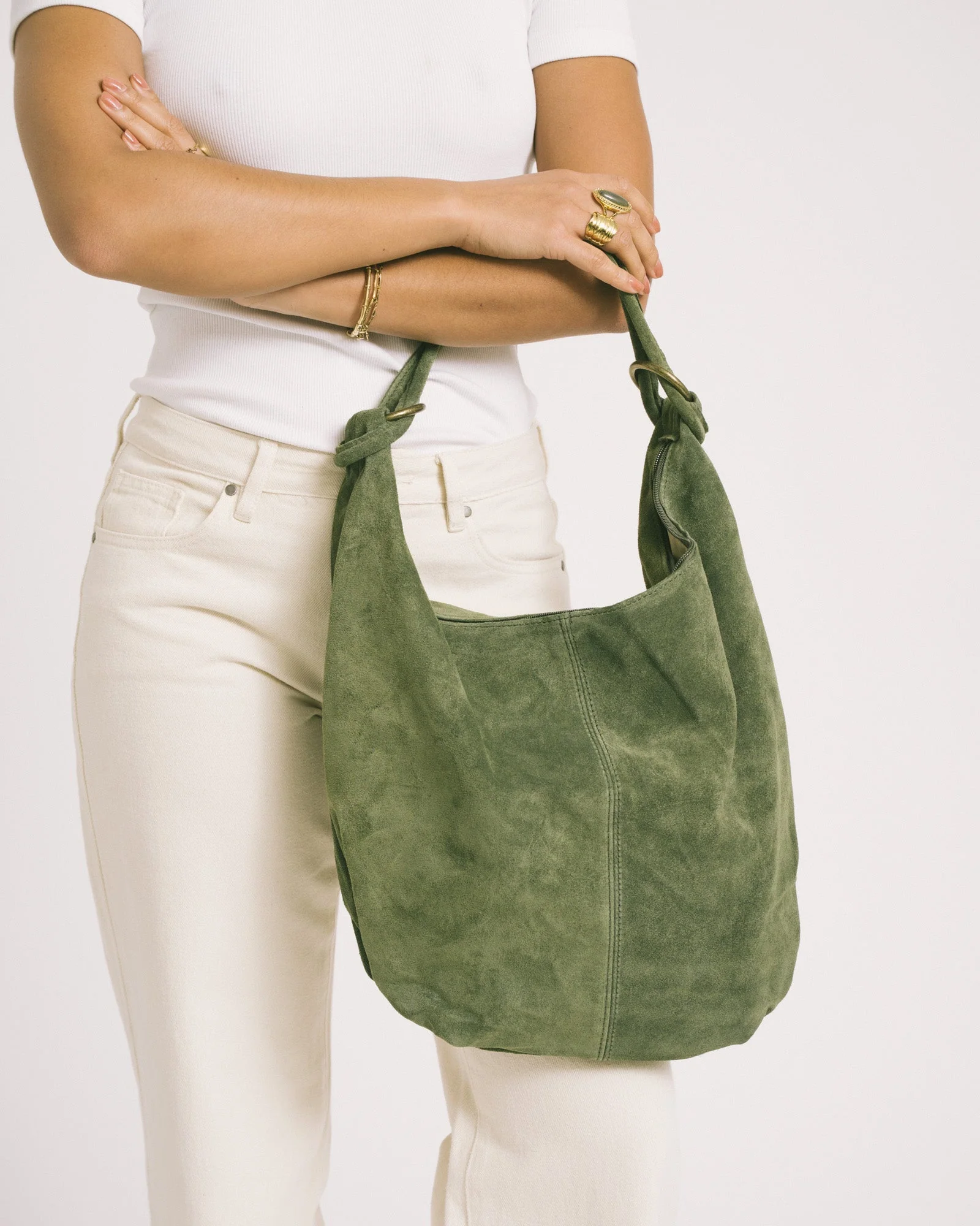 TILTIL Bag Suez Suede Green