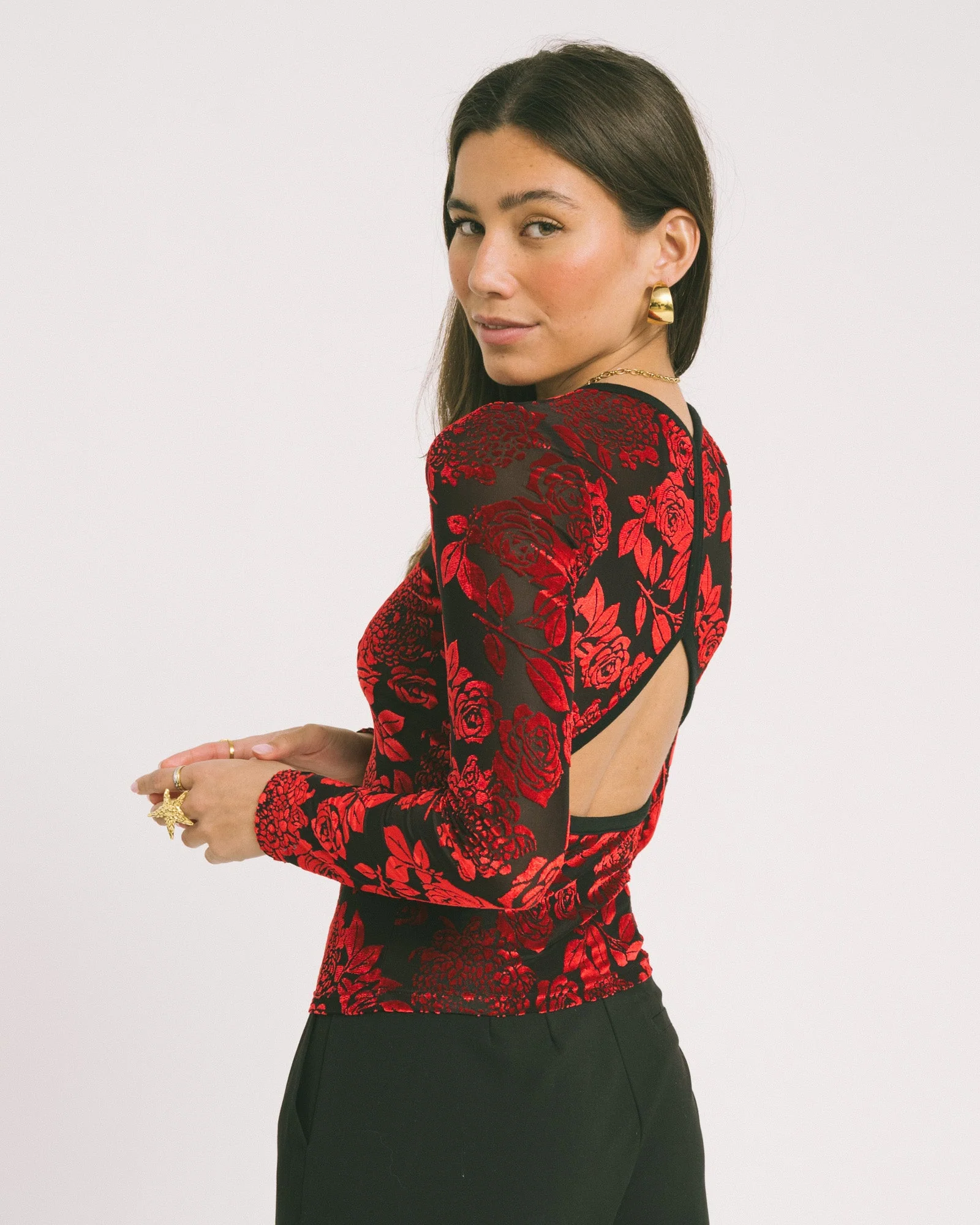 TILTIL Baro Longsleeve Open Back Red