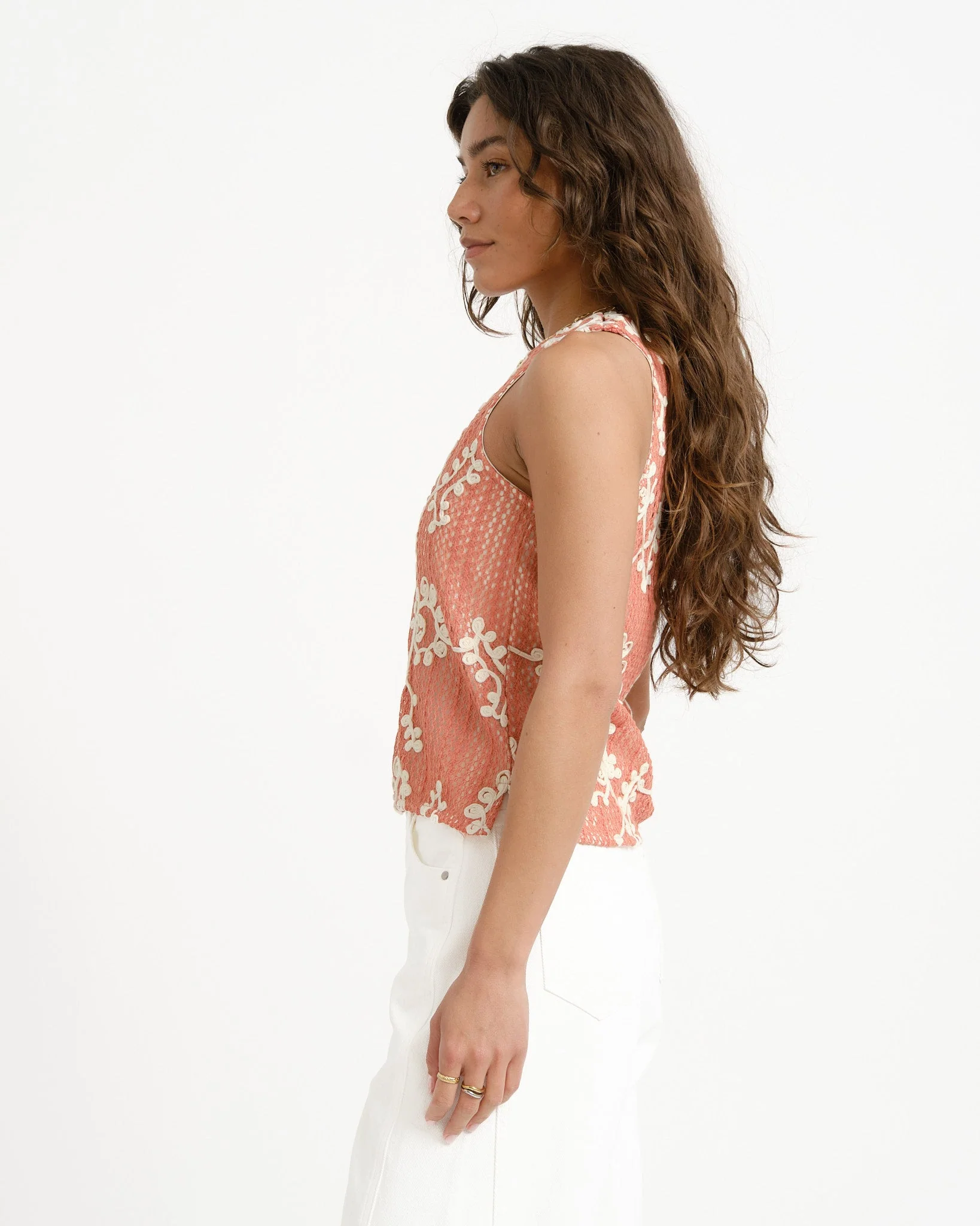TILTIL Bente Crochet Top Pink - Image 4