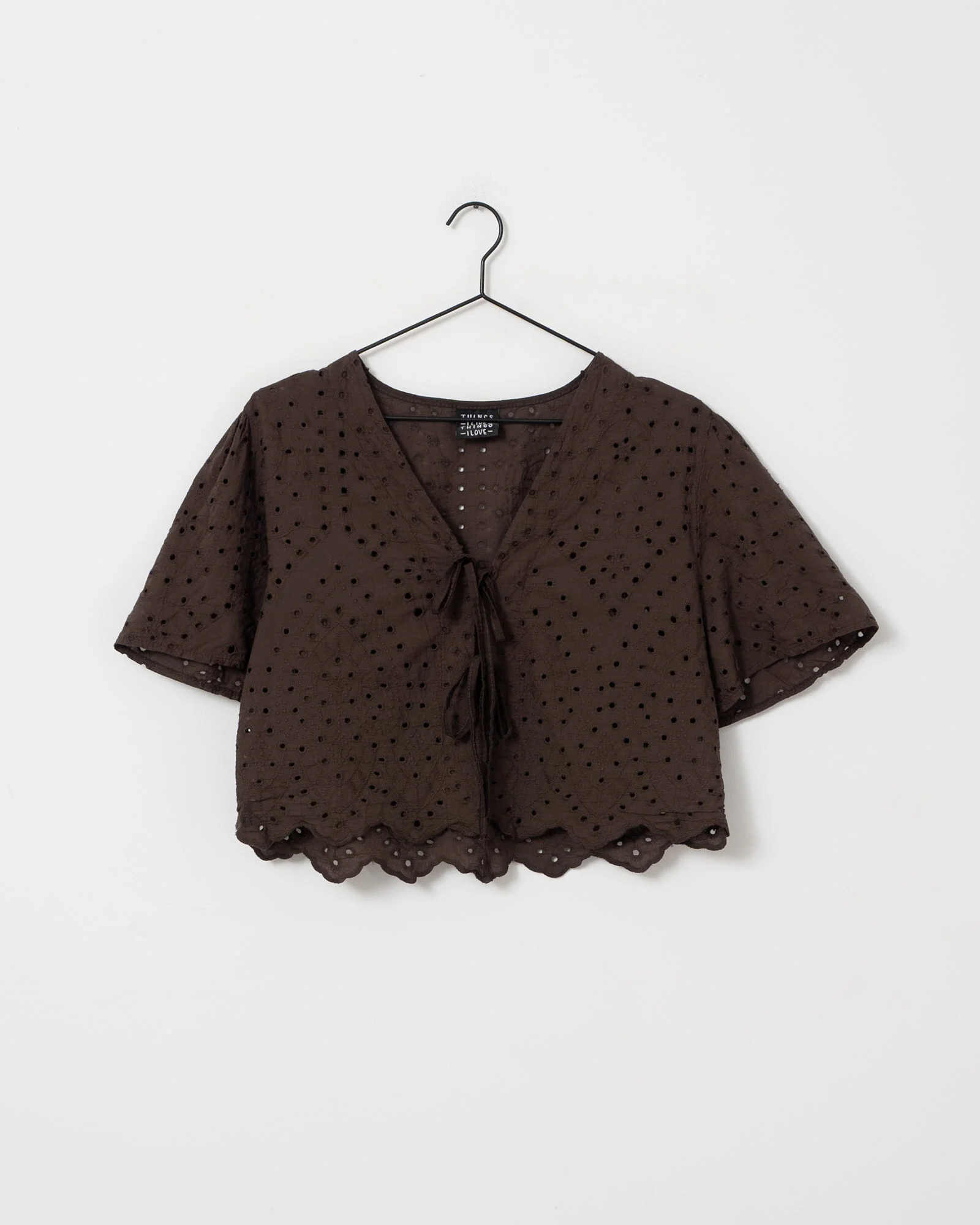 TILTIL Birke Top Embroidery Brown - Image 7